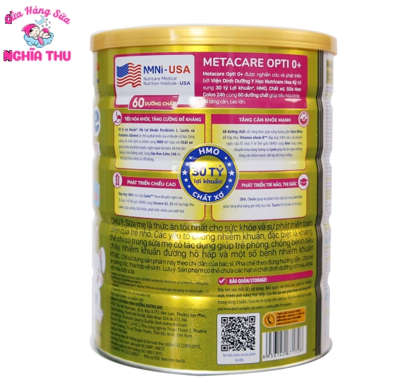 Sữa Meta Care Opti 0+ 800g (trẻ từ 0-12 tháng)