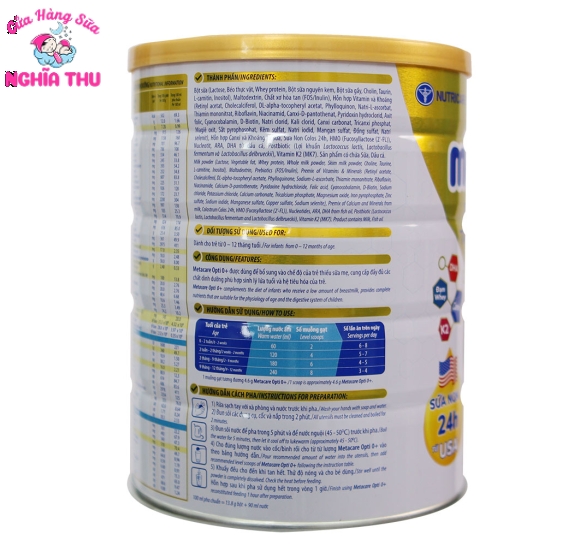 Sữa Meta Care Opti 0+ 800g (trẻ từ 0-12 tháng)