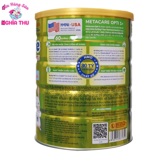 Sữa MetaCare Opti 1+ 850G (trẻ từ 1-2 tuổi)