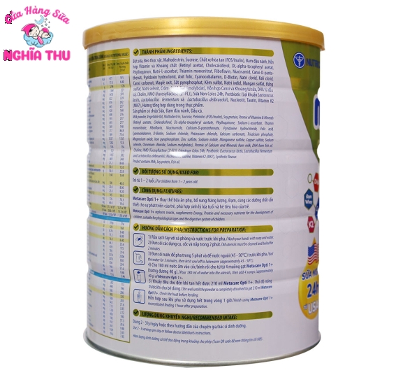 Sữa MetaCare Opti 1+ 850G (trẻ từ 1-2 tuổi)