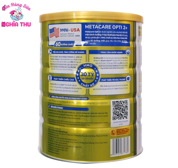 Sữa Meta Care Opti 2+ 850G (trẻ từ 2-10 tuổi)