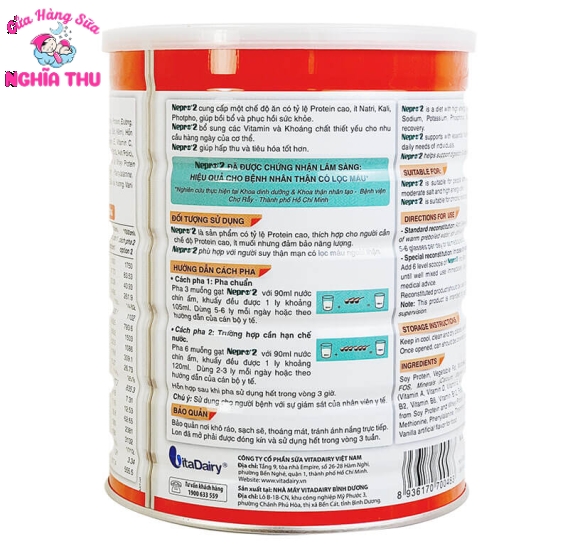 Sữa Nepro 2 900g (bệnh nhân chạy thận nhân tạo)
