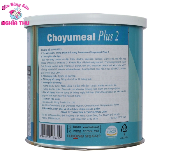 Sữa Non ILDONG số 2 Hàn Quốc lon 90 gói/90g (trẻ 1-9 tuổi)