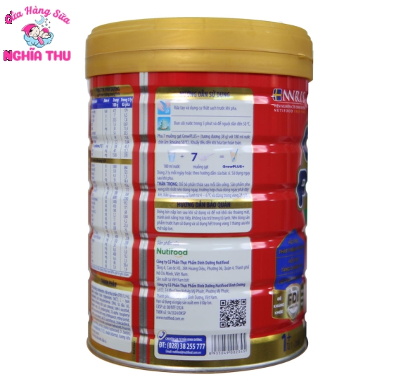Sữa Grow Plus +1 đỏ Nutifood 900g (trẻ từ 1-2 tuổi)