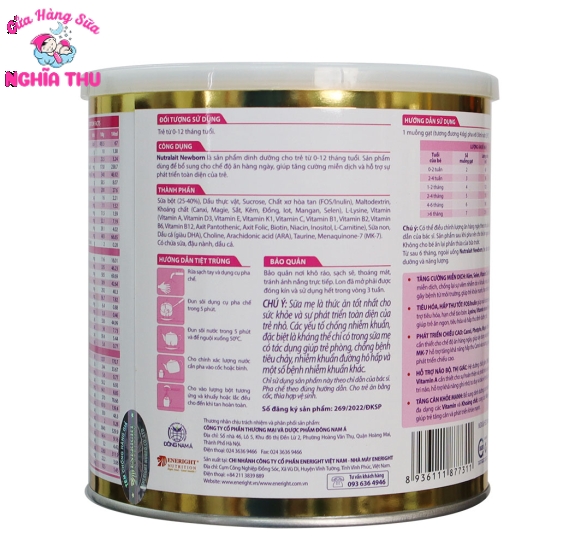 Sữa Nutralait Newborn 700g (trẻ từ 0-12 tháng)