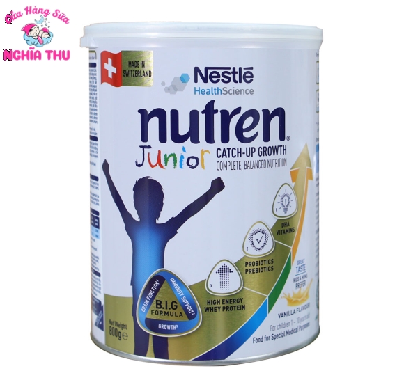 Sữa Nutren Junior Nestle Thụy Sĩ 800g (trẻ từ 1-10 tuổi)