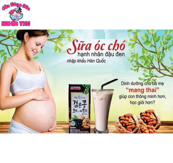 Sữa ÓC CHÓ Hàn Quốc Hạnh nhân Đậu Đen 140ml (1 thùng 24 hộp)