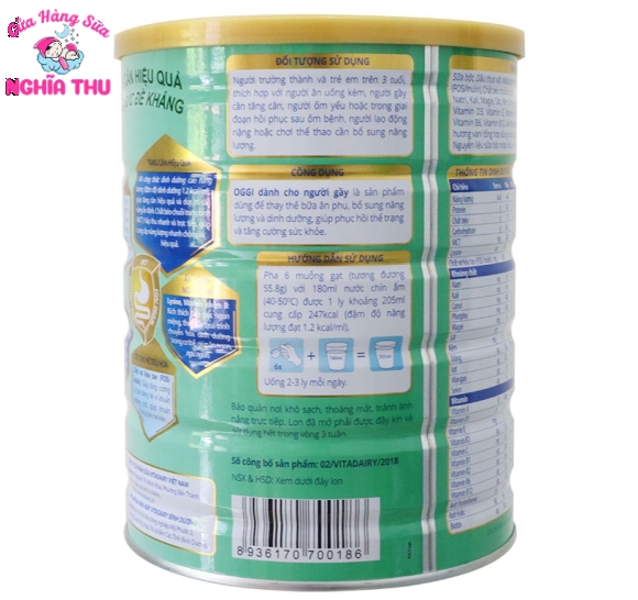 Sữa OGGI Tăng Cân Cho Người Gầy 900G