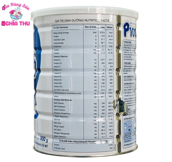 Sữa P100 900G (cho trẻ biếng ăn từ 1 – 10 tuổi)