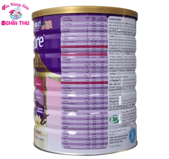 Sữa PediaSure 1,6kg Abbott (1-10 tuổi)