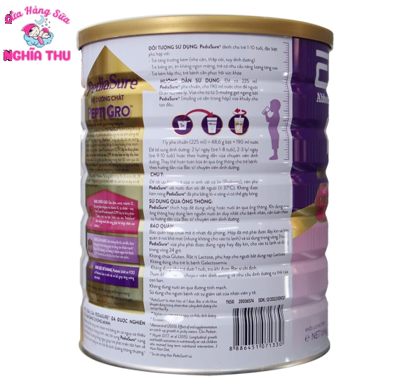 Sữa PediaSure 1,6kg Abbott (1-10 tuổi)