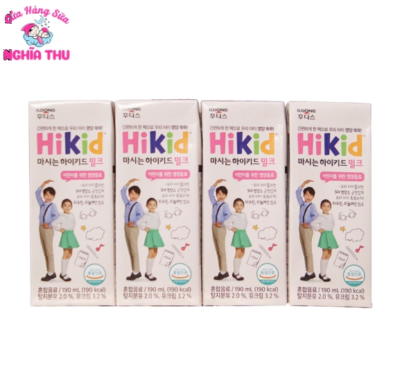 Sữa Hikid pha sẵn 190ml (1 thùng 24 hộp)